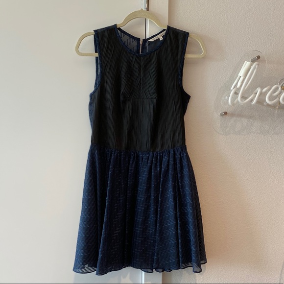 RACHEL Rachel Roy Dresses & Skirts - Rachel Roy - sheer back zip dress- black/ navy - 4